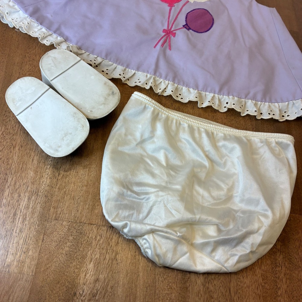 Vintage Samara 12M Doll Clothes Baby Girl Dress Swimsuit Shoes Fairy 4pc - Picture 13 of 16